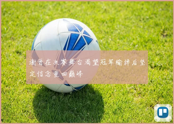 谢晋在决赛舞台渴望冠军输掉后坚定信念重回巅峰